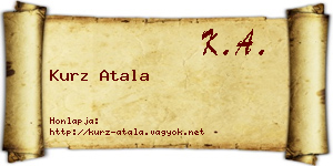 Kurz Atala névjegykártya